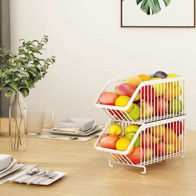 Alt view image 6 of 7 - GILLAS 6 Pack Stackable Soda Can Organizer for Refrigerator, Can Holder Dispenser, Canned Food Storage Rack for Fridge, Kitchen, Countertops, Cabinets, White