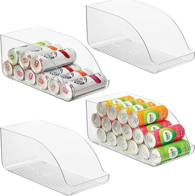 mDesign Plastic Kitchen Pantry Storage Organizer Container Bin - 4 Pack -  Clear 