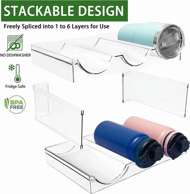 Glass Cup Holder Rack, Spaclear Water Bottle Organizer Stackable