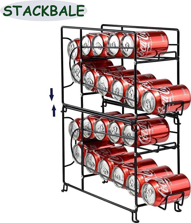 2 Pack Soda Can Storage Rack Stackable Beverage Can Organizer Non-slip€