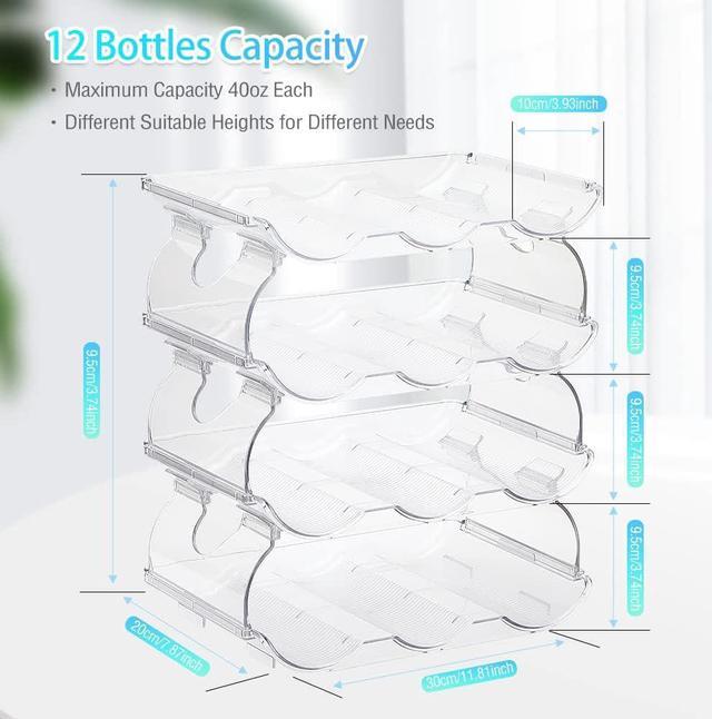 Seolmae Water Bottle Organizer, Stackable Cup Organizer for Cabinet, Water  Bottle Holders Countertop, Pantry and Fridge, Free-Standing Tumbler Kitchen  Storage Holder for Wine and Drink Bottles 