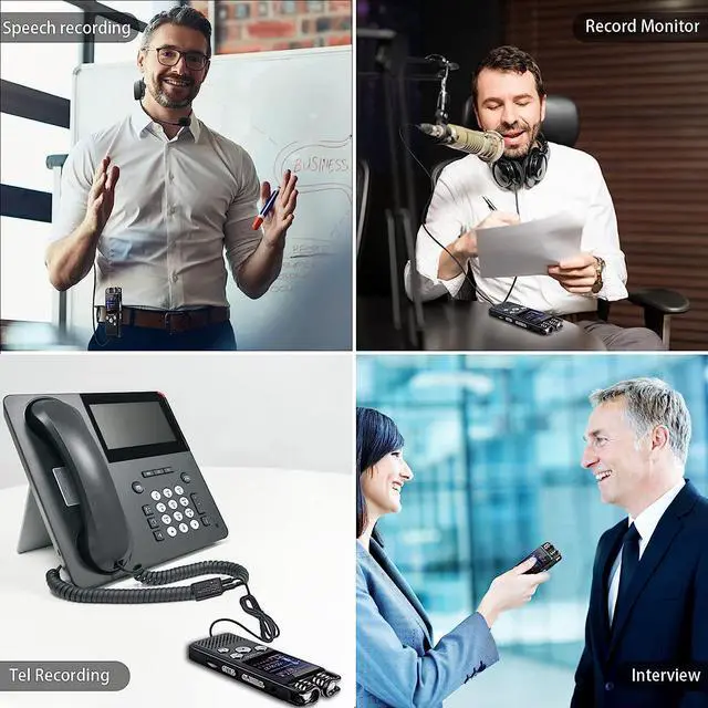 Alt view image 5 of 5 - TenmaTec Voice Recorder with Playback,80GB Voice Activated Recorder with DSP Noise Reduction,Dual Microphones, Mp3,Speaker,Password Protect,for Music,Overdubbing,Studio,Dictation,Interview