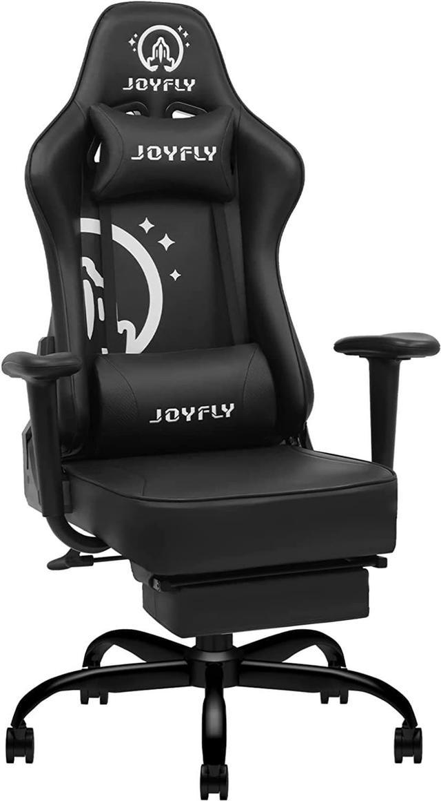 JOYFLY Computer Chair, High Back Gaming Chair for Adults Ergonomic Gamer  Chair with Footrest, PC Office Chair with Lumbar Support Height Adjustable,  350lbs Capacity, Black, Welcome to consult 