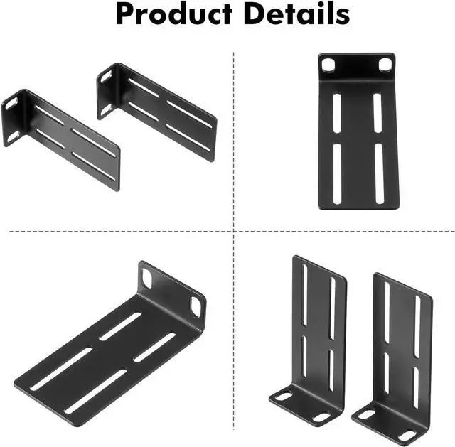 Alt view image 3 of 7 - MokerLink Adjustable Rack Mount Ear for 17.3 inch Switches, Compatible for HP/HPE/ProCurve/Aruba/OfficeConnect Network Switch
