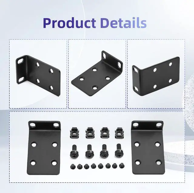 Alt view image 3 of 7 - Rack Mount Kit 19" Large Switch Rack Ears Compatible for Cisco Small Business Series (18-50 Port Models) RM-300-19