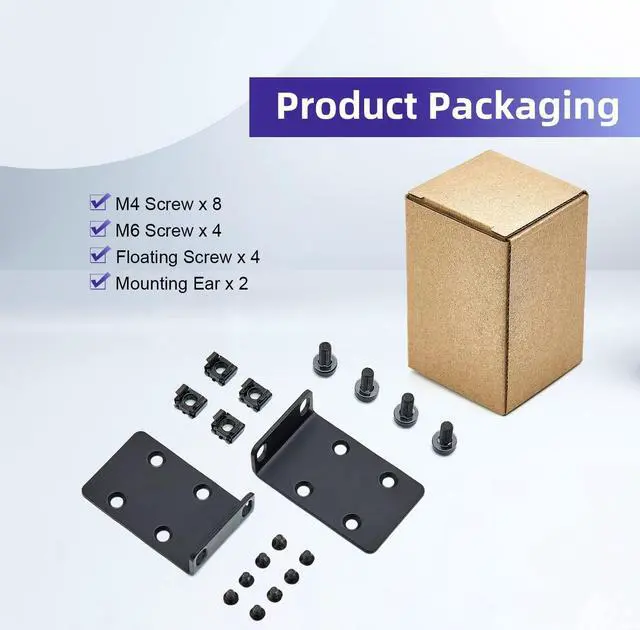 Alt view image 5 of 7 - Rack Mount Kit 19" Large Switch Rack Ears Compatible for Cisco Small Business Series (18-50 Port Models) RM-300-19