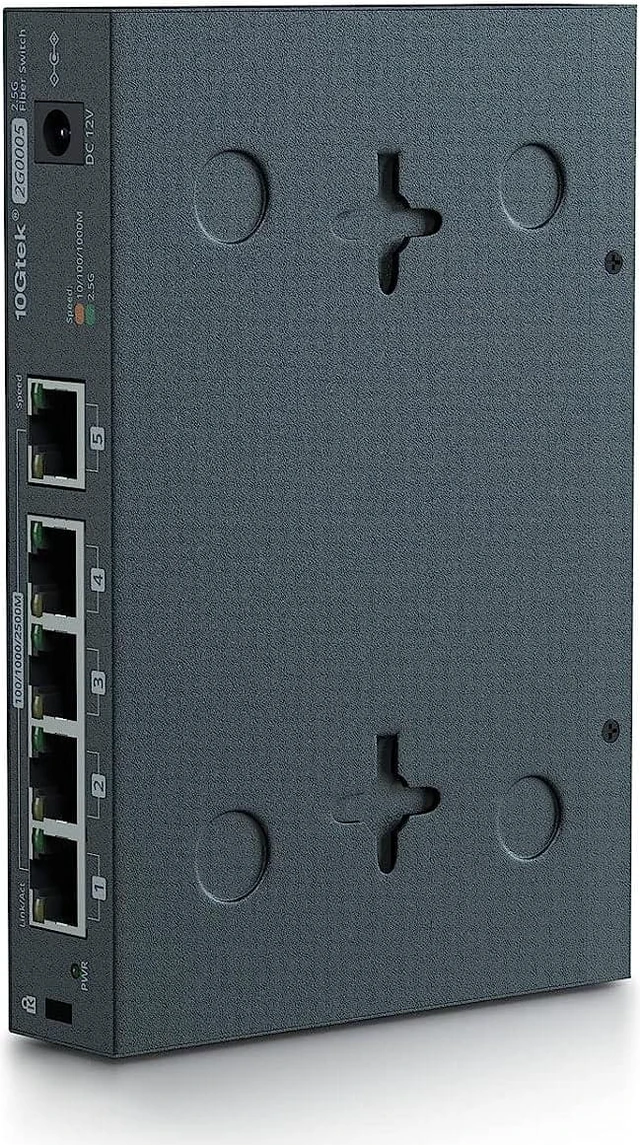 Alt view image 3 of 7 - 5-Port 2.5G Multi-Gigabit Ethernet Network Switch, 5 x 2.5GBASE-T Compatible with 10/100/1000/2500Mbps, Plug & Play | Ethernet Splitter