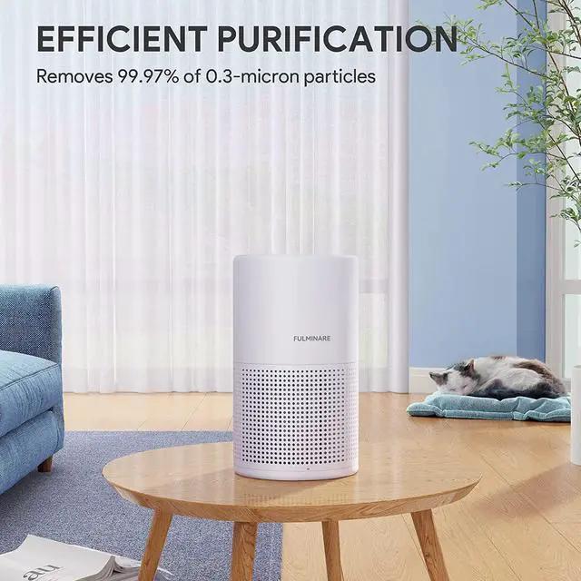 Alt view image 7 of 7 - Air Purifiers for Bedroom, FULMINARE H13 True HEPA Air Filter, Quiet Air Cleaner With Night Light,Portable Small Air Purifier for Home, Office, Living Room