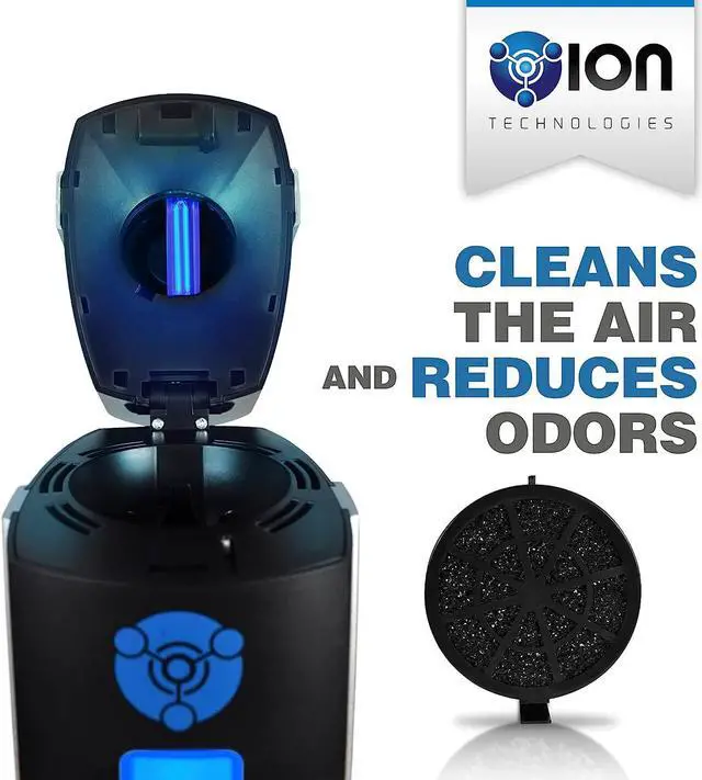 Alt view image 4 of 7 - B-1000 Permanent Filter Ionic Air Purifier Pro Ionizer with UV-C, New (Black)