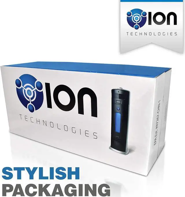 Alt view image 6 of 7 - B-1000 Permanent Filter Ionic Air Purifier Pro Ionizer with UV-C, New (Black)
