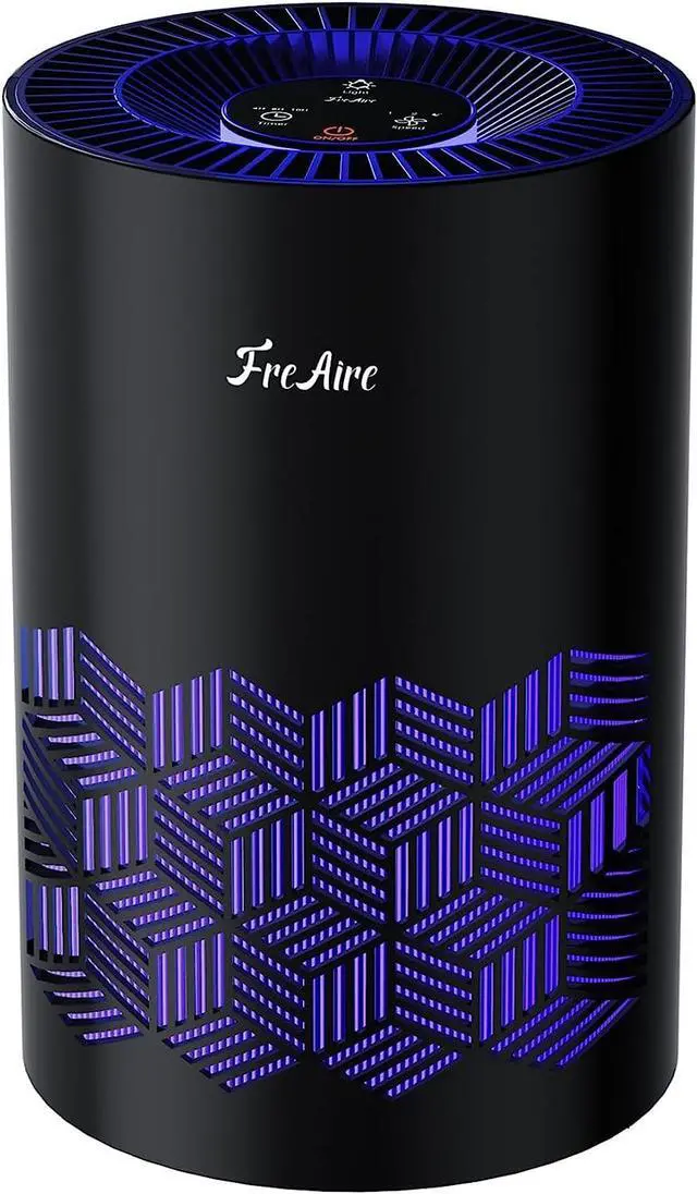 Main image of Air Purifiers, HEPA Air Purifier for Bedroom with RGB Lights Air Purifiers for Dust Pets Smoke Pollen Dander Smell, Portable Air Purifier with Air Filter For Home (Black)