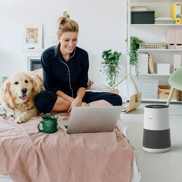 Alt view image 6 of 7 - A231 Air Purifier for Bedroom Up to 1110 Ft² in 1 Hr With Air Quality Monitor, True HEPA, Carbon Filter and Auto Mode, Captures Pet Allergies, Smoke, Dust