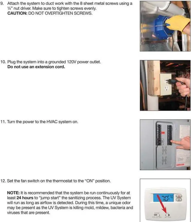 Alt view image 6 of 6 - OdorStop OS72PRO UV Air Purifier 72W System with Energy Saving Airflow Sensor and 16-in Bulbs