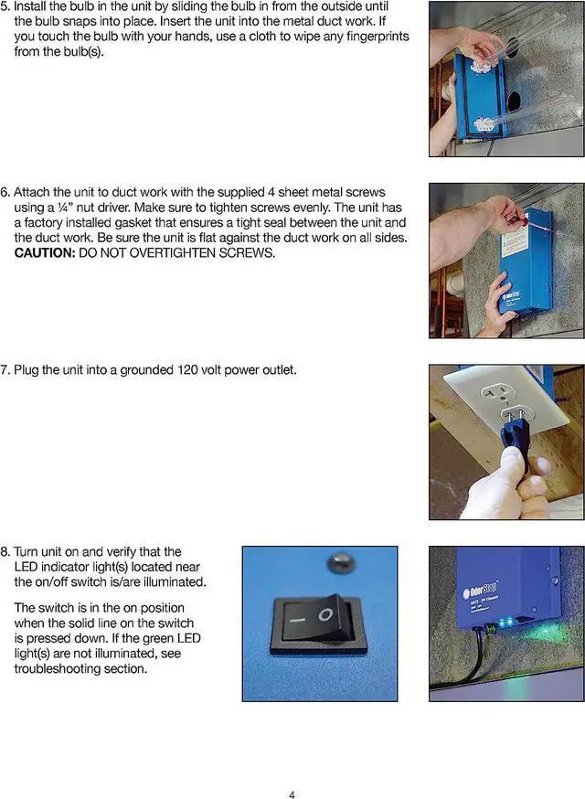 Alt view image 6 of 6 - OdorStop OS361 36W UV Air Purifier with 16-in Bulbs