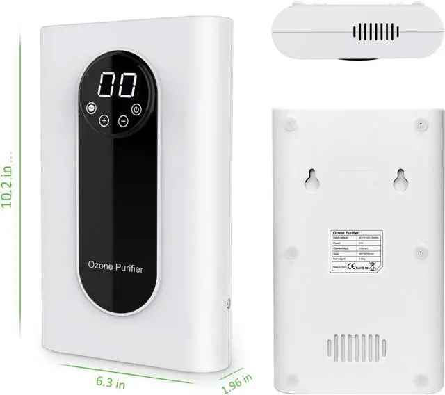 Alt view image 7 of 7 - Portable Ozone Generator,1000mg/h Multipurpose Ozone Machine for Air,Water,Food,Home,Office,Hunting