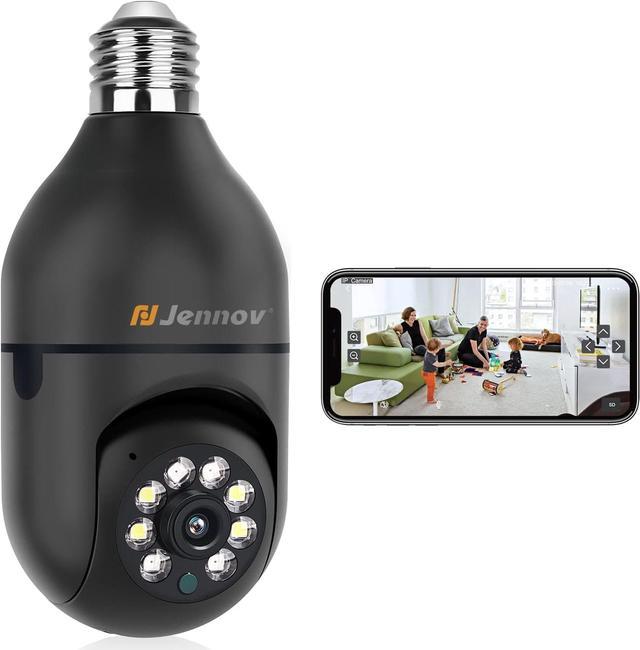  Jennov 3MP Light Bulb Security Camera Wireless