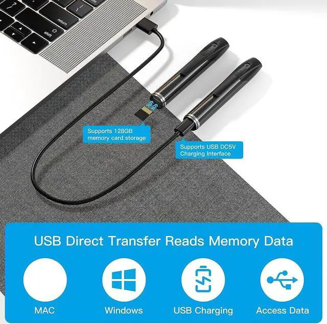 Alt view image 2 of 6 - Spy Hidden Camera Pen 1080P No WiFi Indoor Home Security Camera Outdoor Mini Body Video Camera Small Compact Secret Camera Monitor Nanny Camera
