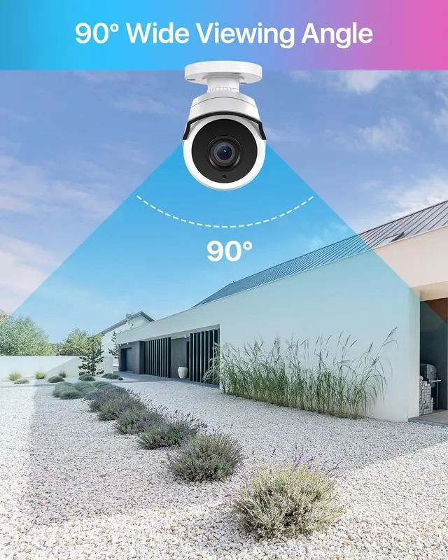 Alt view image 2 of 7 - ZOSI 2MP 1080P HD-TVI CCTV Home Security Camera with Audio, Built-in Mic, IP66 Weatherproof, Night Vision, Indoor Outdoor Surveillance Camera, Only Compatible for ZOSI 3K Lite Analog DVR - White