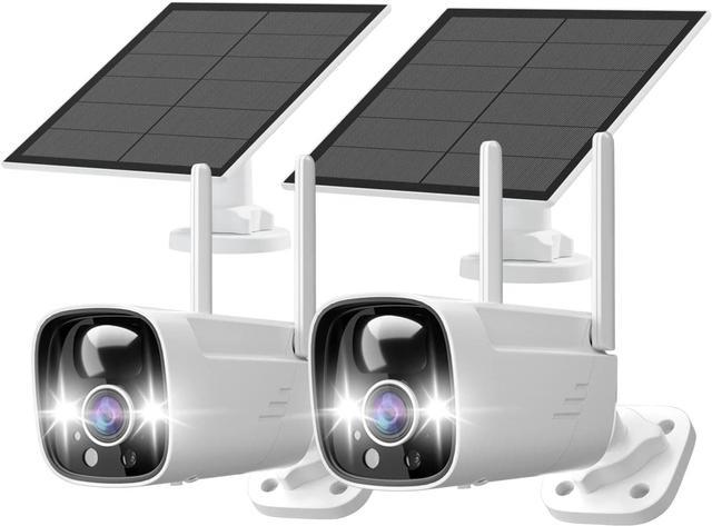 2K Solar Camera Security Outdoor with Spotlight & Siren, AI Detection  Wireless Cameras for Home Security, 3MP Color Night Vision/2-Way  Talk/Compatible