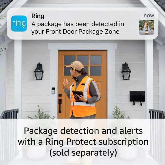 Alt view image 4 of 6 - Ring Battery Doorbell Plus | Head-to-Toe HD+ Video, motion detection & alerts, and Two-Way Talk (2023 release) with Ring Chime Pro