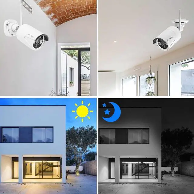 Alt view image 5 of 7 - xmartO WB2024-W 2K 3MP Super HD WiFi Home Security Camera with Built-in Microphone (add-on Camera with 3.6mm LensPack of 2, Requires 5MP NVR to Work)