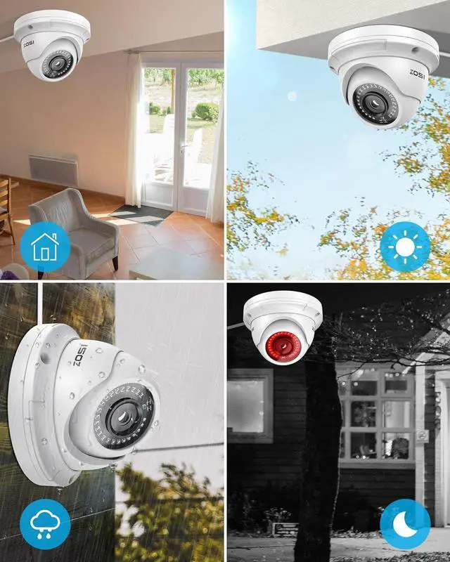 Alt view image 7 of 7 - ZOSI 5MP Add-on PoE IP Camera Outdoor Indoor Home H.265+ Video Surveillance Dome Camera with Night Vision,Motion Detection,Only Work with ZOSI POE NVR System(Model: ZR16SK,ZR08UN,ZR08DN,ZR08SN)