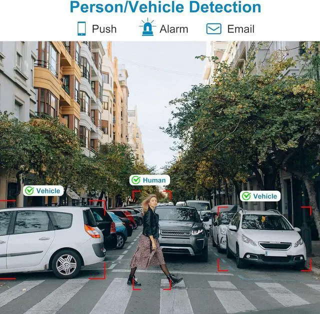 Alt view image 3 of 7 - Anpviz 6MP POE Camera, UltraHD IP Camera with Mic& Speaker, Smart Color Night Vision Security Turret Camera for Day& Night, AI Human& Vehicle Detection Dome Camera with 2.8mm Lens, MicroSD(U Series)