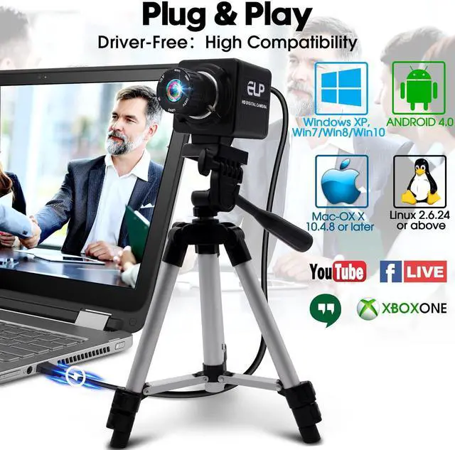 Alt view image 5 of 7 - ELP USB Camera Manual Zoom 4mm Lens Prototype Camera 2Megapixel 1080p Webcam Cmos OV2710 Webcamera High fps 100fps Web Cam Security Surveillance Dog Pet Baby Video Monitoring USB Cameras for Most OS
