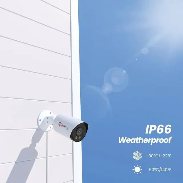 Alt view image 6 of 7 - Anpviz 6MP Bullet PoE IP Camera with Human & Vehicle Detection, Security IP Camera Outdoor Indoor, 100ft Smart Color Night Vision, 2.8mm Lens, MicroSD Slot(up to 256GB) for 24/7 Recording (U Series)