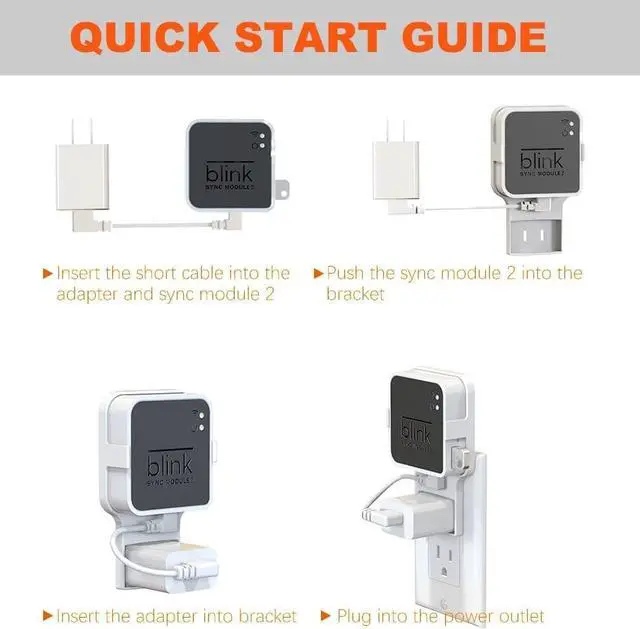 Alt view image 6 of 7 - 256GB Blink USB Flash Drive and Outlet Wall Mount for Blink Sync Module 2, Space Saving for Blink Outdoor Indoor Security Camera (Blink Sync Module 2 is NOT Included)
