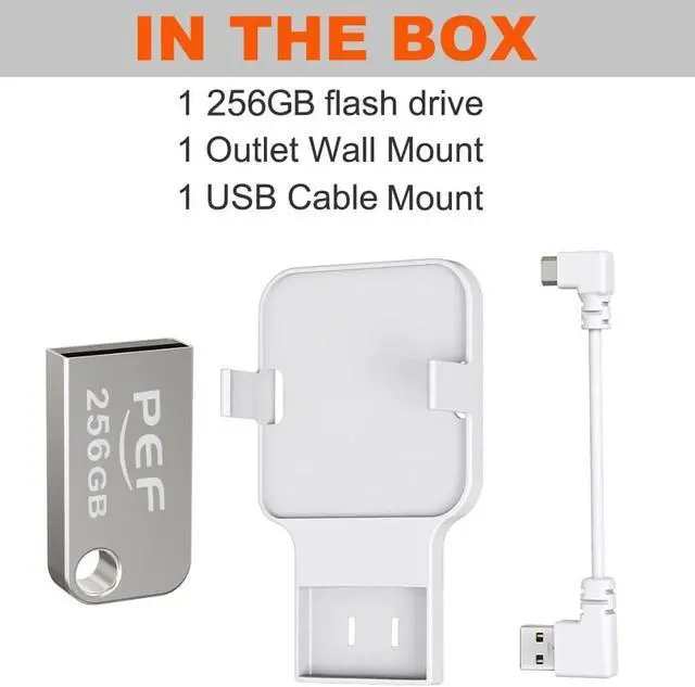 Alt view image 7 of 7 - 256GB Blink USB Flash Drive and Outlet Wall Mount for Blink Sync Module 2, Space Saving for Blink Outdoor Indoor Security Camera (Blink Sync Module 2 is NOT Included)