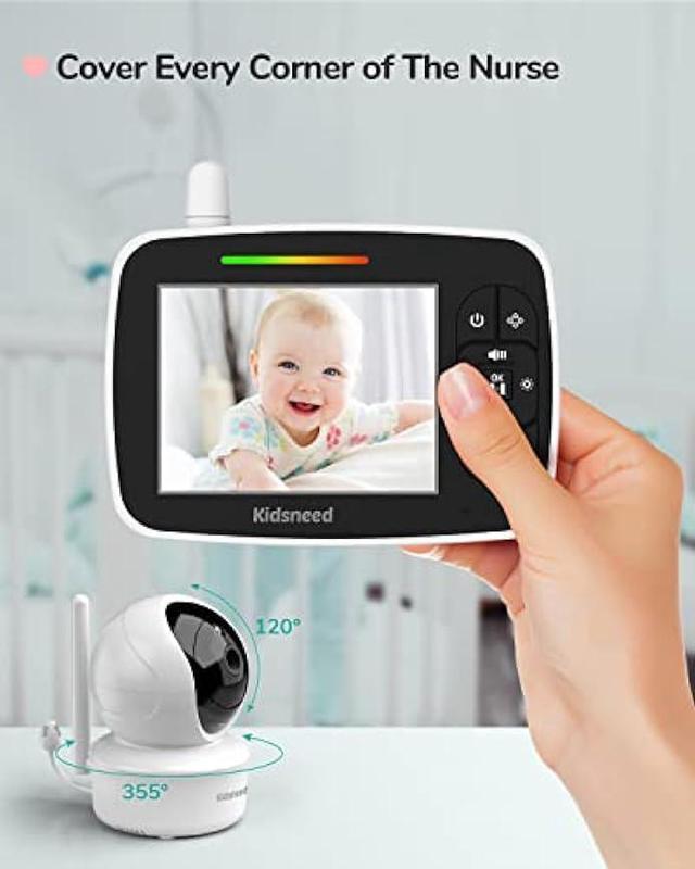 Baby Products Online - Ir Baby Monitor Night Vision Temperature Monitor  Lullabies Intercom Vox Mode Video Baby Cam Walkie Talkie Babysitter - Kideno