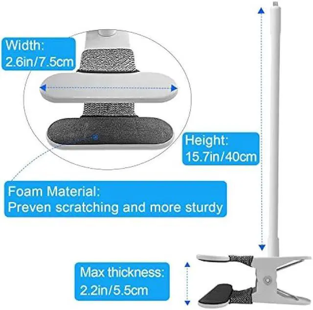 Alt view image 5 of 7 - SZAOYU Baby Monitor Mount Compatible with Kasa Indoor Pan/Tilt Smart Security Camera EC70,KC410S,15.7 inches Flexible Clip Clamp Mount Long Gooseneck Arm, Baby Monitors Holder Without Tools