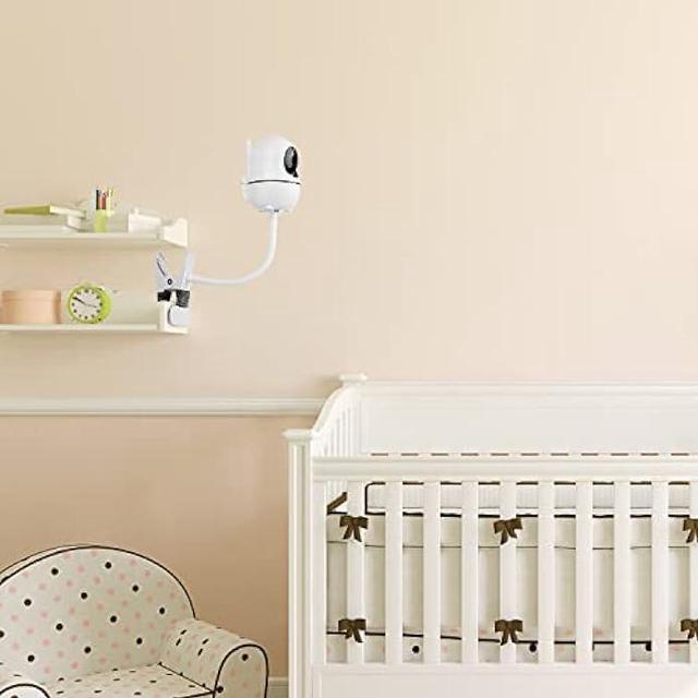 iTODOS Baby Monitor Mount for HelloBaby HB65/HB66/HB248,ANMEATE SM935E Baby  Monitor Camera, Versatile Twist Mount Without Tools or Wall Damage