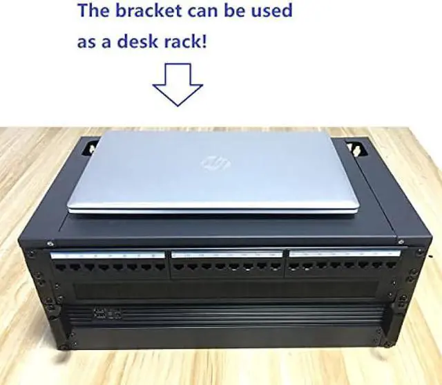 Alt view image 3 of 5 - Jingchengmei 4U Wall Mount Patch Panel Bracket with Top Cover- 12 inch Deep - 19 Patch Panel Rack for Shallow Network Equipment- 44lbs Capacity (JCM-OWMC4U)