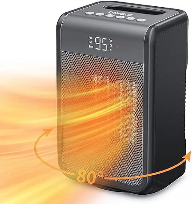 Space Heater, 1500W Electric Heaters Indoor Portable with Thermostat, PTC  Fast Heating Ceramic Room Small Heater with Heating and Fan Modes for