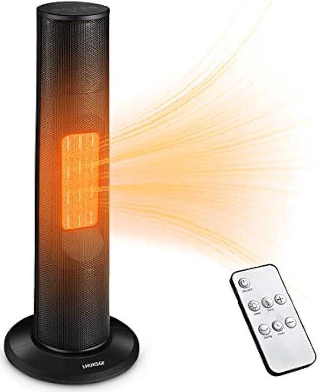 Tower Space Heater for Room, Indoor Electric Space Heater, 3 Modes &  Thermostat, 90° Oscillation, 12H Timer, Remote, Overheat & Tip-Over  Protection