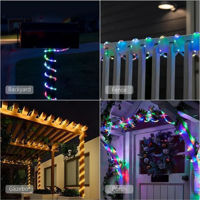 Alt view image 7 of 7 - ANJAYLIA 105FT 320 LED Color Changing Rope Lights with Plug and Remote
