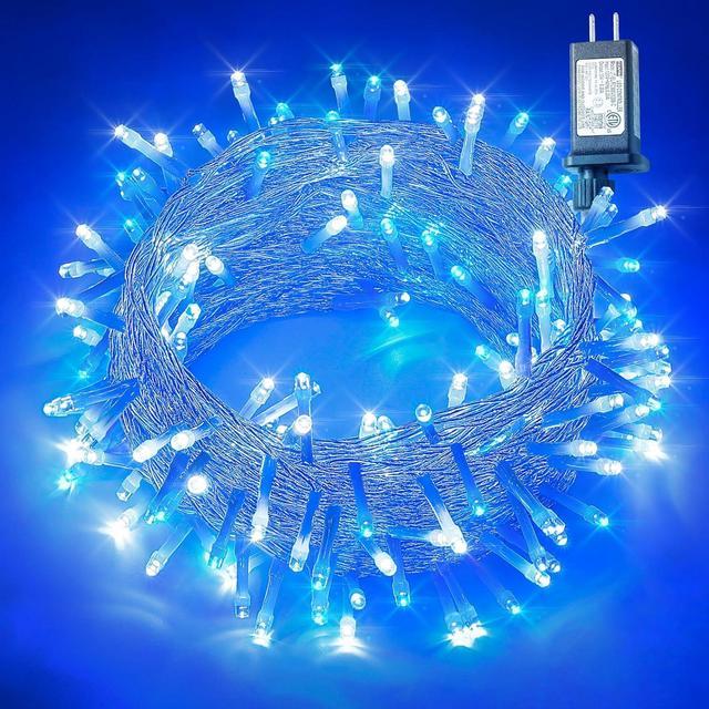 33FT 100 LED String Lights Outdoor/Indoor, Super Bright Christmas Lights,  Waterproof 8 Modes Plug in Fairy Lights for Christmas Tree Bedroom Party
