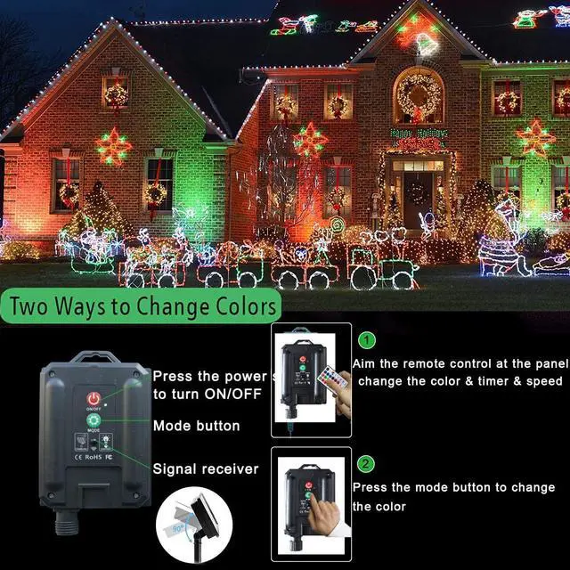 Alt view image 7 of 7 - 18 Colors 33FT Solar Rope Lights Outdoor Waterproof LED, Color Changing 100 LED Rope Lights Blue Green Pink Fairy String Tube Lights Remote Timer for Trampoline Garden Fence Tree Party Christmas Decor