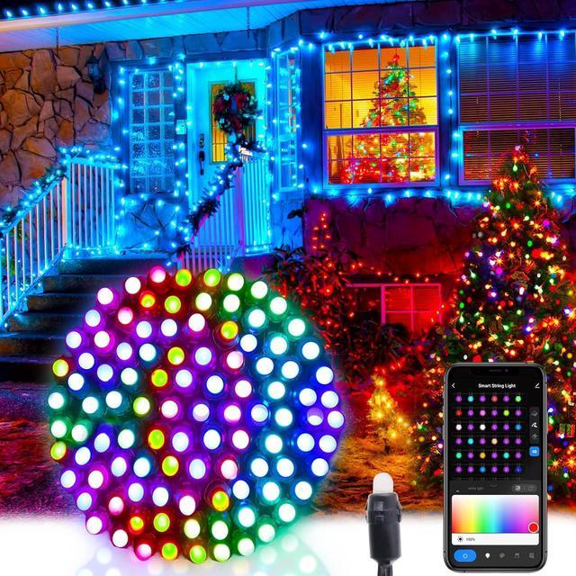 App-controlled Christmas tree lights - outdoor Christmas lights