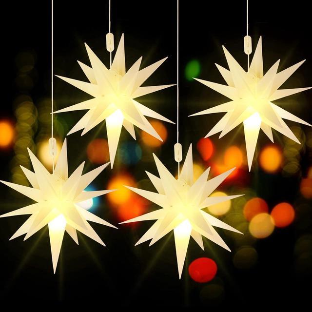 Hanging lighted deals stars