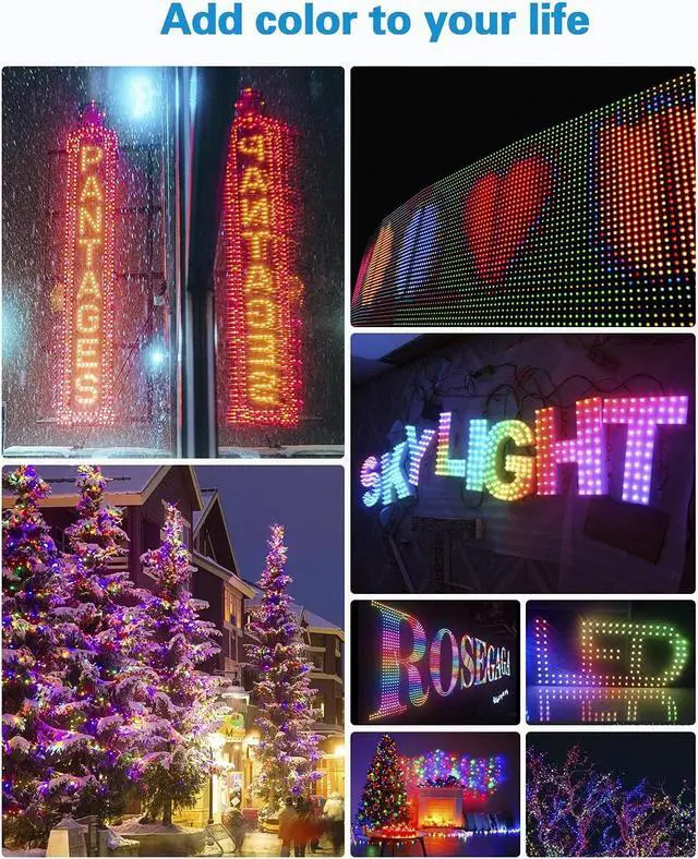 Alt view image 6 of 7 - 500pcs WS2811 12mm Diffused Digital Dream Color RGB LED Pixel String Light Individually Addressable LED Pixels Module for LED Screen Wall Outdoor Advertising Board Signs IP68 Waterproof DC 5V