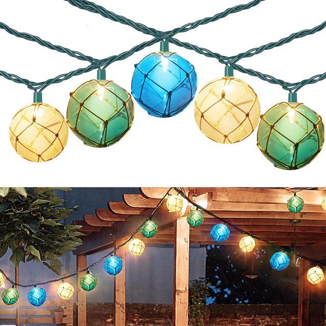 LIDORE Warm White Indoor String Light 10 Nautical Fishing Floats