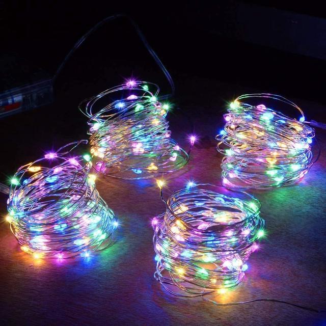 ITICdecor Fairy String Light 4Pack 10M100 LED USB Plug in Copper Wire  String Lights Remote Control for Indoor Outdoor Bedroom Christmas Xmas  Halloween Party Decorations (Multi-Colored) 