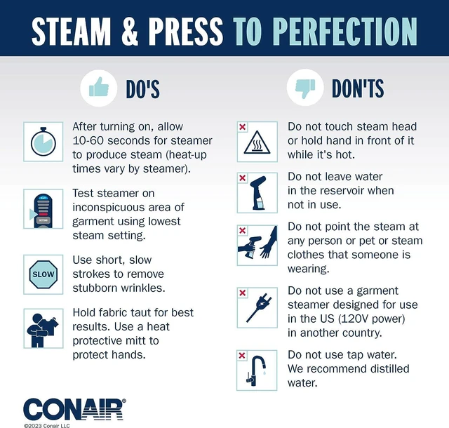 Alt view image 7 of 7 - Conair Handheld Garment Steamer for Clothes, ExtremeSteam 1200W, Portable Handheld Design,White/Light Green