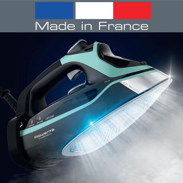  Rowenta Focus Stainless Steel Soleplate Steam Iron for Clothes  Standard 400 Microsteam Holes, Powerful steam blast, Leakproof, Lighweight,  1725 Watts Portable, Ironing, Garment Steamer, Blue DW5280 : Home & Kitchen