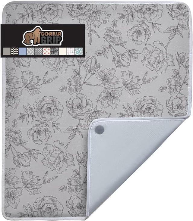 Gorilla Grip Ironing Mat, Portable Ironing Pad, Magnetic Ironing Blanket  for Top of Washer, Dryer, Table Top, Countertop, Silicone Coating and  Scorch Resistant, Travel Size 28x24, Gray Floral 