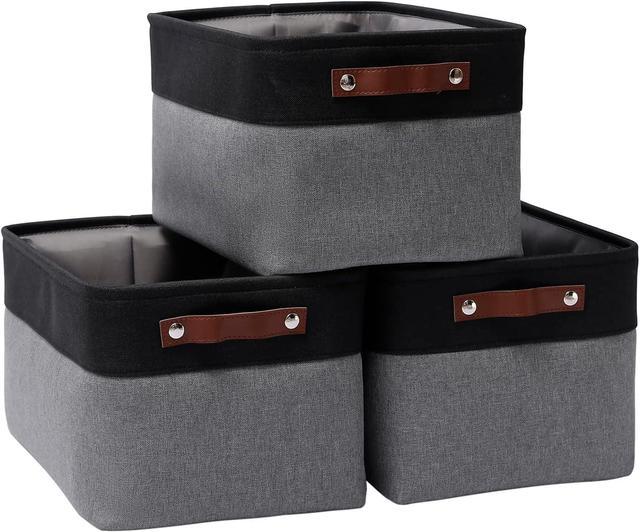 Storage Cube with Handle - 11 x 11 x 11 Inch - Black