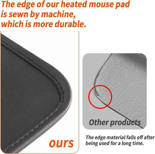 Alt view image 4 of 7 - Mymyth Heated Desk Pad, Warm Mouse Pad, Foot Warmer - 8 Speeds Heated Control with Digital Display - 31.5×17.5 Extended Edition Gaming Mouse Mat - Auto Shutoff